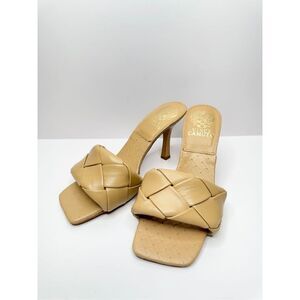 Vince Camuto Sandals Womens‎ Size 6 Tan Leather Woven Heels